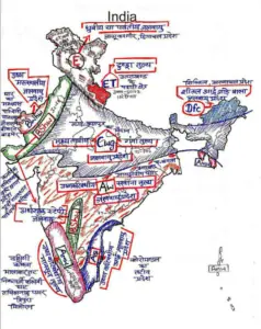 Bharat Geography HD Map PDF [Handwritten] in Hindi