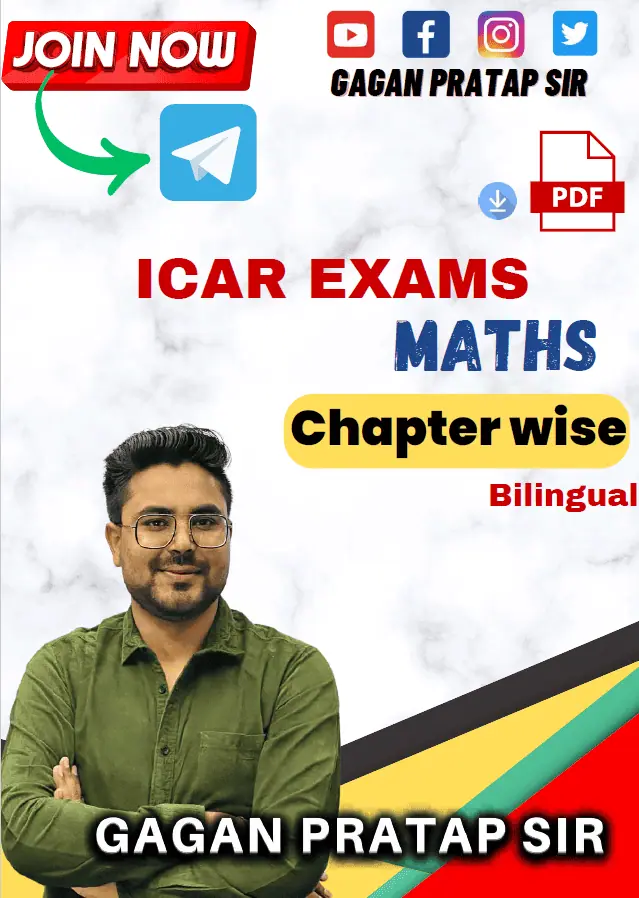 ICAR Chapterwise Maths Questions - Gagan Pratap Sir [Bilingual]