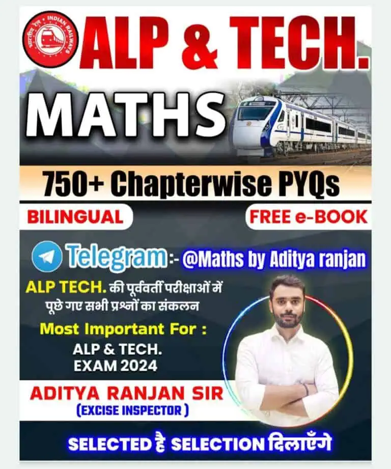 RRB ALP & TECH Maths 750+ Chapterwise PYQs by Aditya Ranjan Sir [Bilingual]