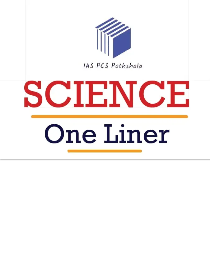 Science One Liner Hand Written Notes - IAS PCS Pathshala [English Medium]