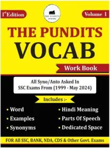 The Pundits Vocab Work Book for All SSC Exams [1st Edition - 2024]