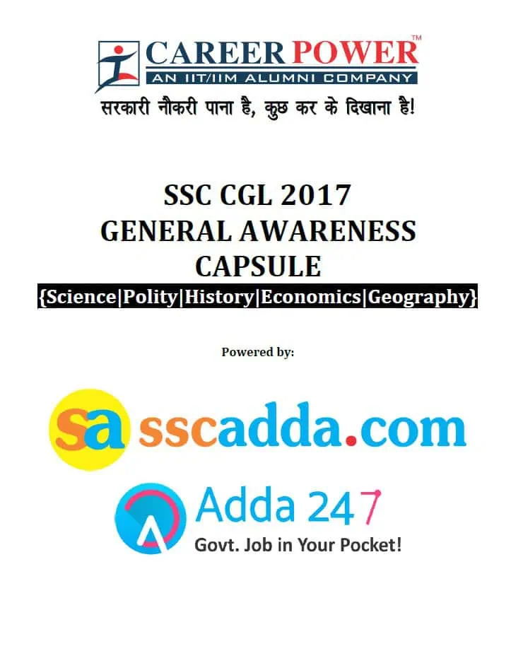 General Awareness Capsule for SSC [English & Hindi Medium]