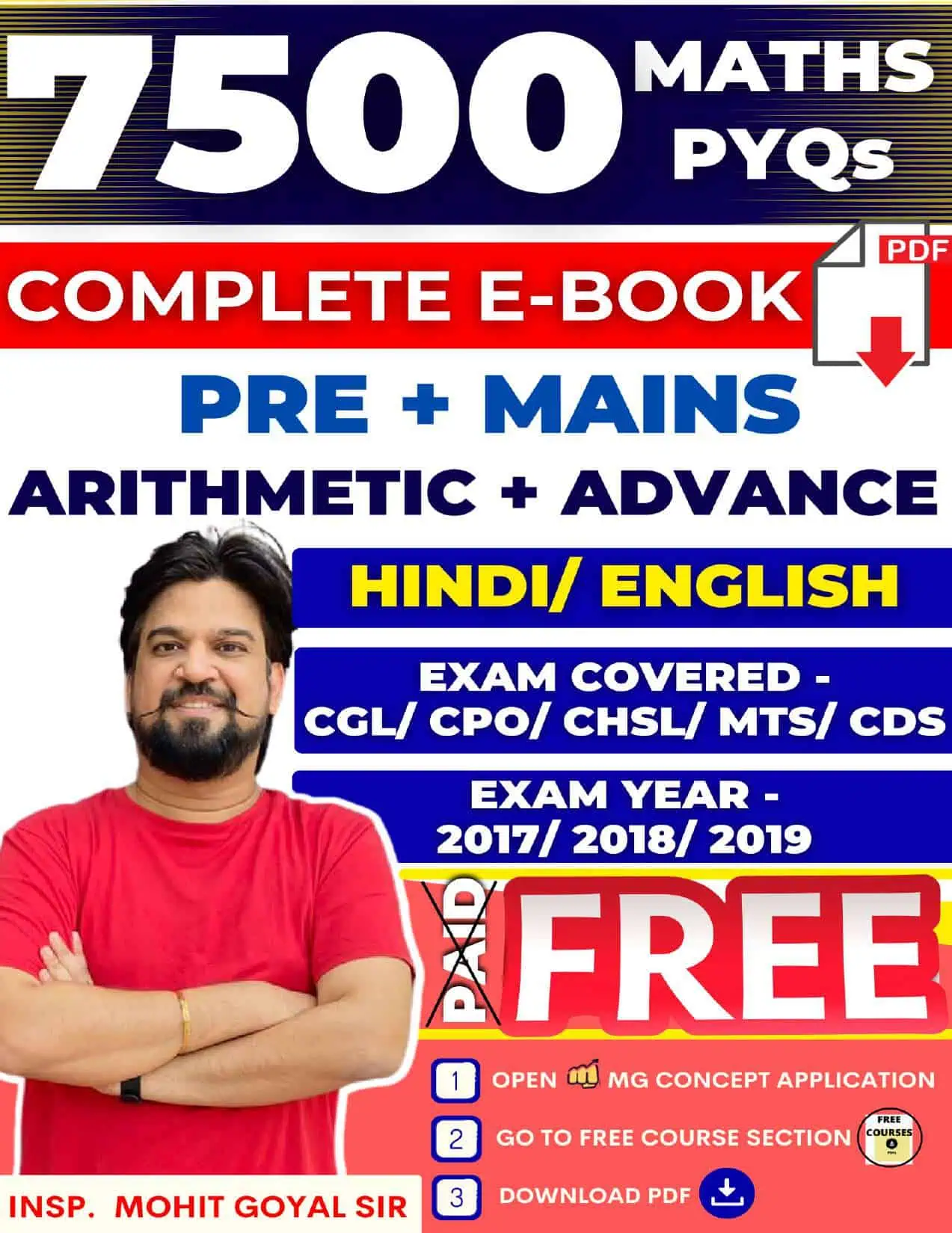 7500 Maths PYQ Complete EBook by Mohit Goyal Sir [Bilingual]