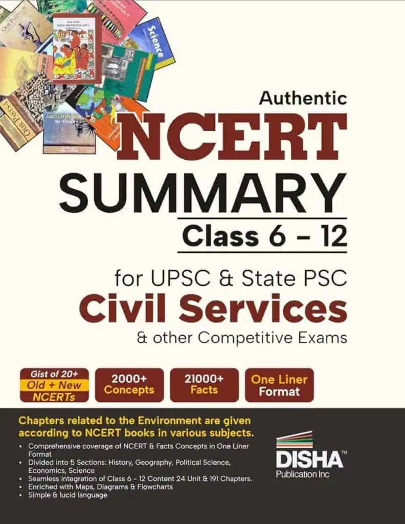 Disha Authentic NCERT Summary (Class 6 to 12) for UPSC - 2024 Edition [English Medium]